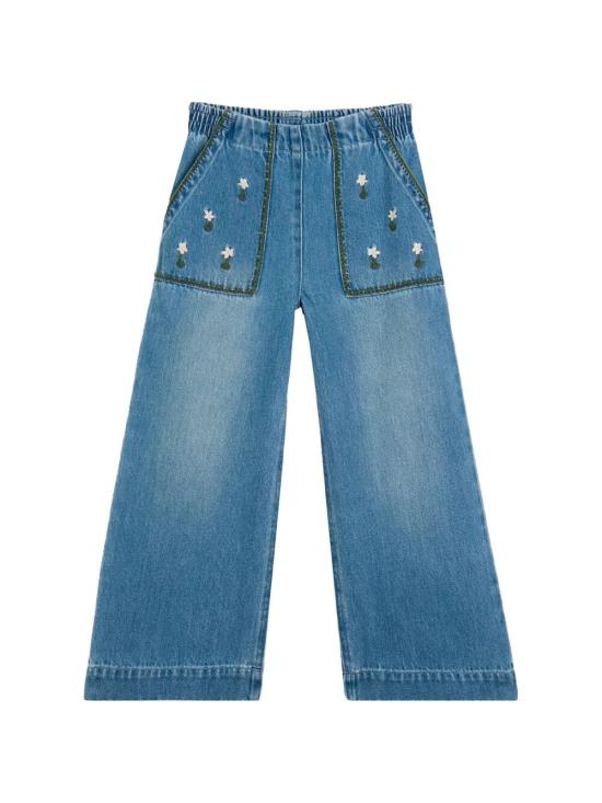 26FW [키즈] 스텔라 맥카트니 스트레이트 팬츠 TZ6C00 Z0746 606 LIGHT BLUE