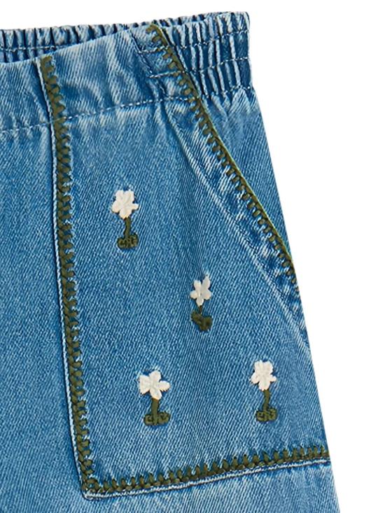 26FW [키즈] 스텔라 맥카트니 스트레이트 팬츠 TZ6C00 Z0746 606 LIGHT BLUE - STELLA MCCARTNEY
