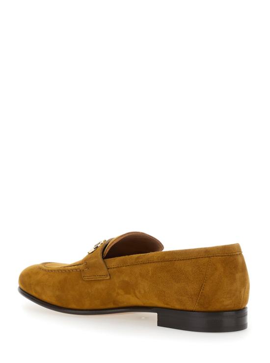  살바토레 페라가모 로퍼 페라가모 스웨이드 , 간치니 디테일, 고트 브라운 색상 - SALVATORE FERRAGAMO