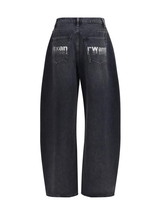  알렉산더 왕 데님 팬츠 크리스탈 벌룬 진 그레이 에이지드 - ALEXANDER WANG