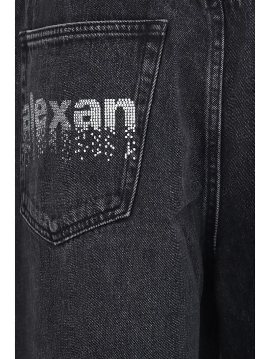  알렉산더 왕 데님 팬츠 크리스탈 벌룬 진 그레이 에이지드 - ALEXANDER WANG
