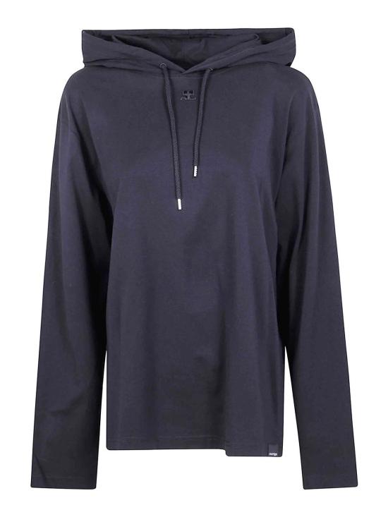 25FW 쿠레쥬 후드 티셔츠 325JTS225JS02339999 BLACK
