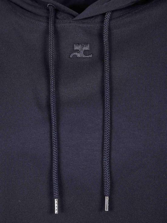 25FW 쿠레쥬 후드 티셔츠 325JTS225JS02339999 BLACK - COURREGES