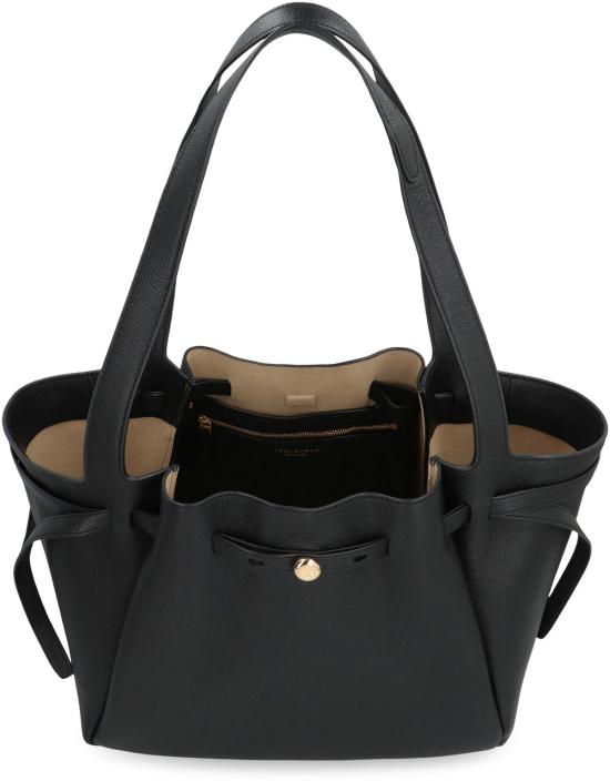  토리버치 토트백 로미 스무스 레더  블랙 - TORY BURCH