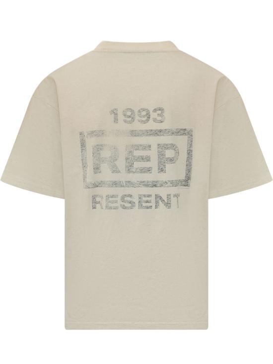 26FW 리프레젠트 반팔 티셔츠 MLM3612 72 FLAT WHITE - REPRESENT