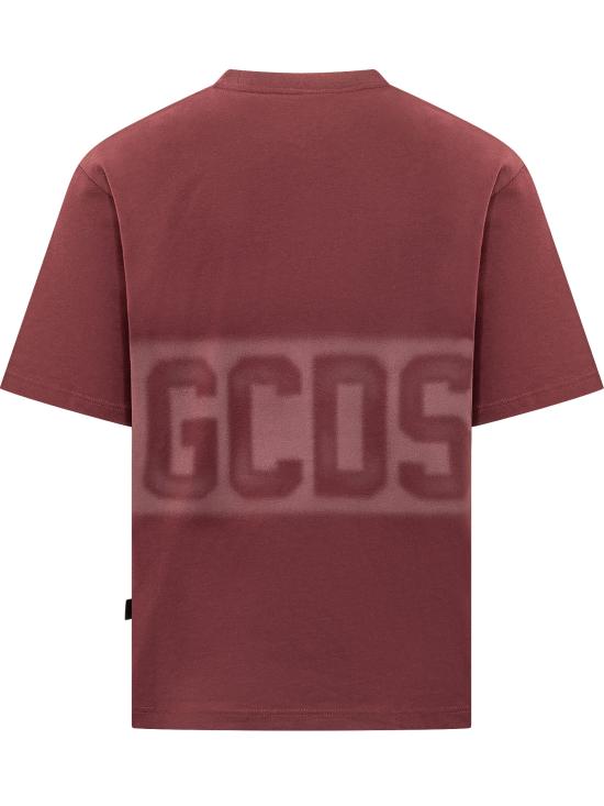 26FW 지씨디에스 반팔 티셔츠 C2MWQC225J079 480J TAWNY PORT BURGUNDY - GCDS