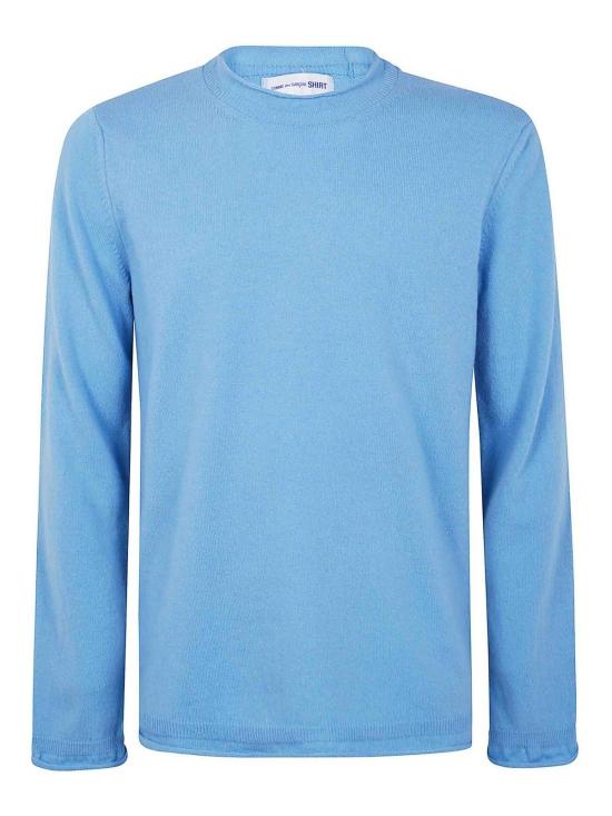 25FW 꼼데가르송 라운드 넥 울 스웨터 FPN0074 Blue