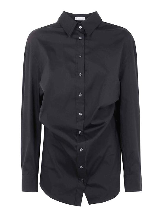25FW 브루넬로 쿠치넬리 셔츠 M0091ND806C101 BLACK