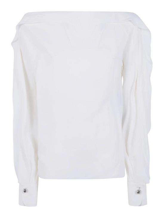 25FW 랑방 긴팔 티셔츠 RWTO00106253P26021 White