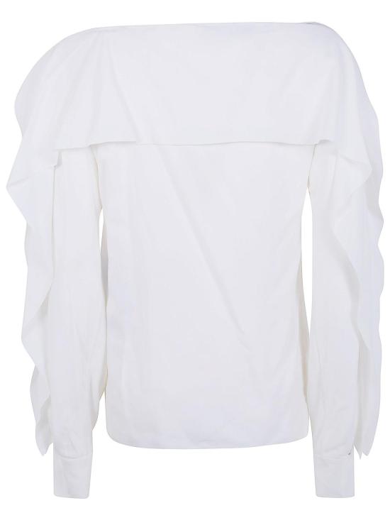 25FW 랑방 긴팔 티셔츠 RWTO00106253P26021 White - LANVIN