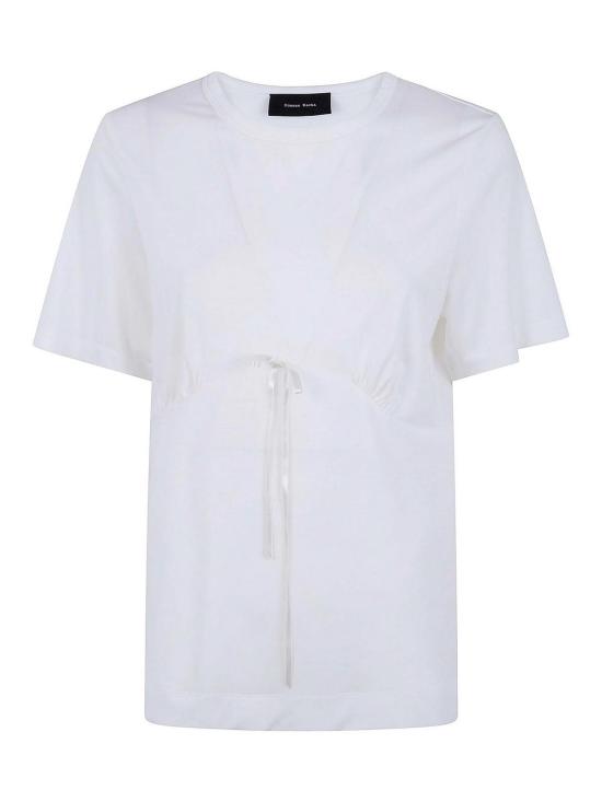25FW 시몬로샤 반팔 티셔츠 54070571IVORY White