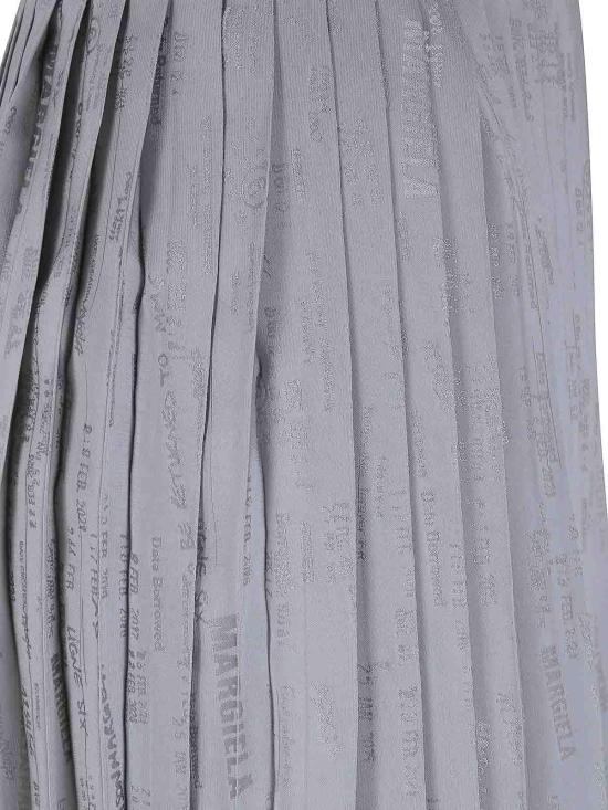 25FW MM6 메종마르지엘라 플리티드 미디 스커트 S52MA0199M35737001J GREY - MM6 MAISON MARGIELA