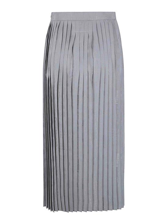 25FW MM6 메종마르지엘라 플리티드 미디 스커트 S52MA0199M35737001J GREY - MM6 MAISON MARGIELA