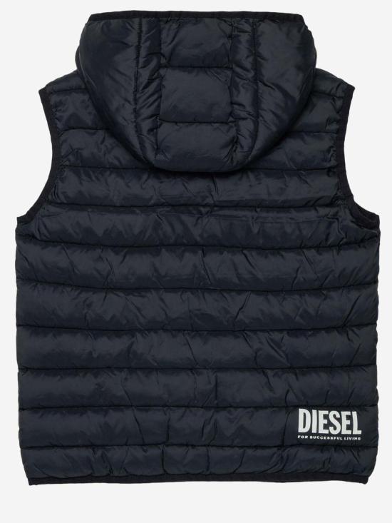  [키즈] 디젤 자켓 로고가 새겨진 아동용 패딩 조끼 - DIESEL