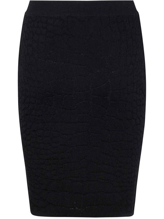 25FW 발망 미디 스커트 FF0LC290KJ140PA BLACK - BALMAIN