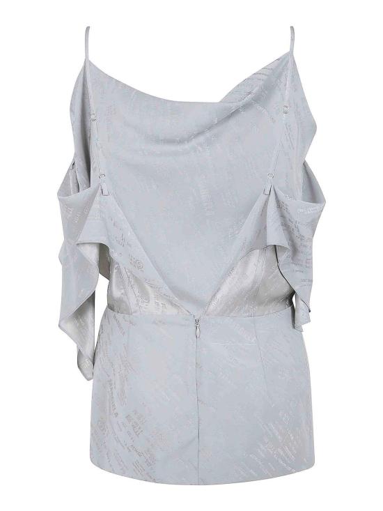 25FW MM6 메종마르지엘라 폴디드 자카드 탑 S52NC0358M35737001J GREY - MM6 MAISON MARGIELA