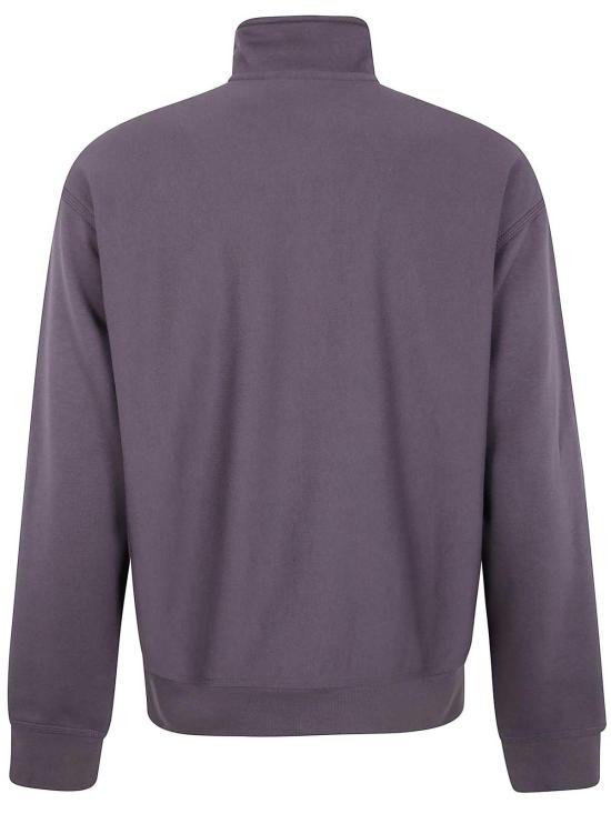 25FW 칼하트 하프 집 아메리칸 스크립트 스웨트셔츠 I02701433CXX Grey - CARHARTT