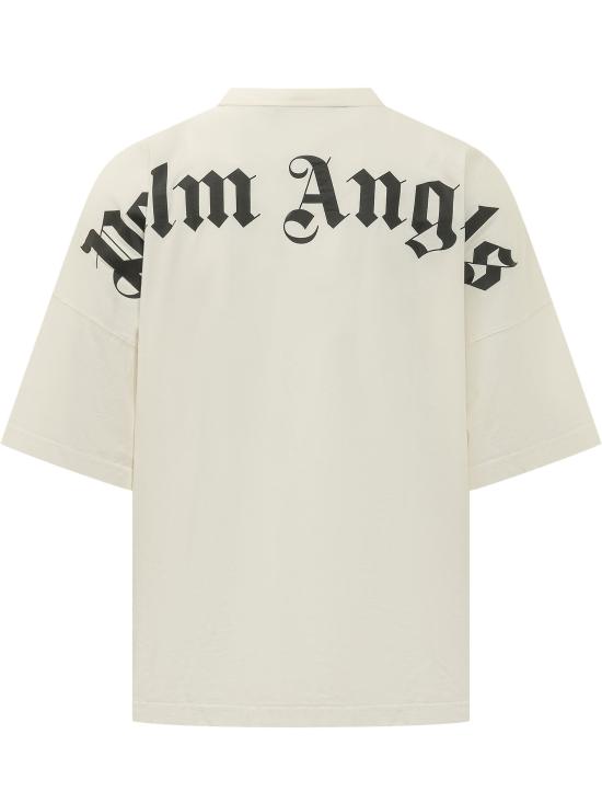 26FW 팜앤젤스 반팔 티셔츠 PAMAA05F26JR02 0310 OFF WHITE BLACK - PALM ANGELS