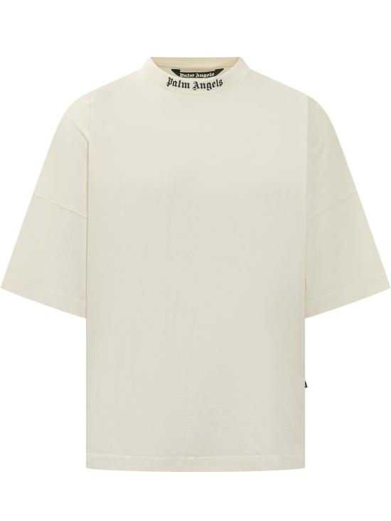26FW 팜앤젤스 반팔 티셔츠 PAMAA05F26JR02 0310 OFF WHITE BLACK