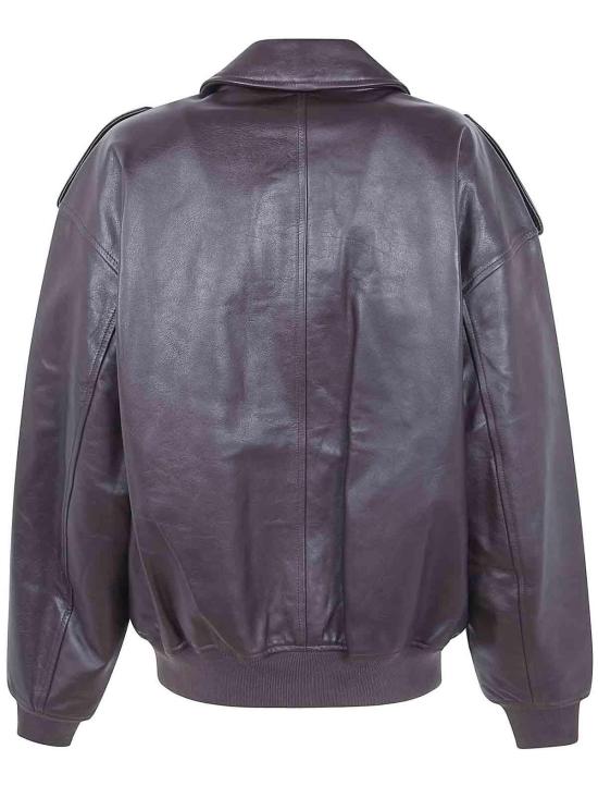 25FW 더프랭키샵 가죽 자켓 VIPERLEATHERJAFS18BROWN - THE FRANKIE SHOP