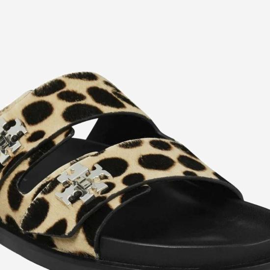  토리버치 뮬/슬리퍼 토리 버치 레오파드 패턴 가죽 슬라이더 샌들 멀티컬러 - TORY BURCH
