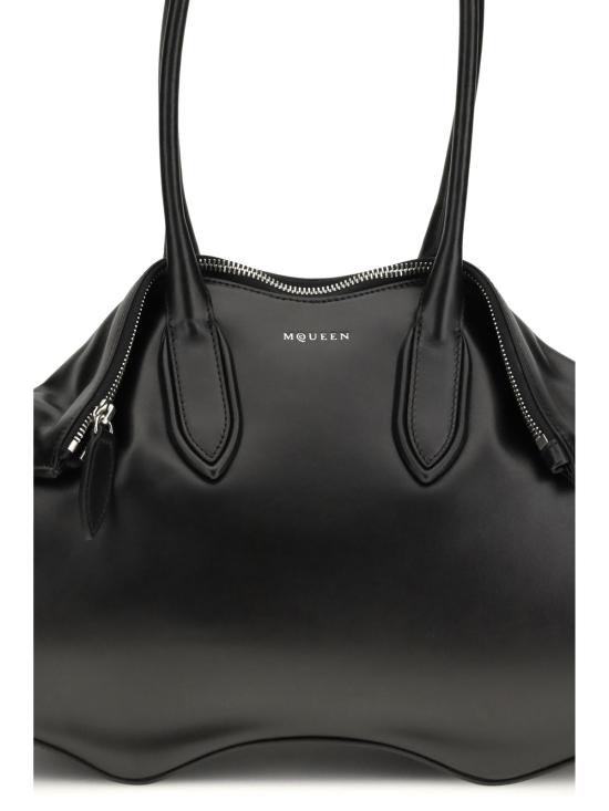 알렉산더 맥퀸 가방 만타 숄더백 블랙/실버 - ALEXANDER MCQUEEN