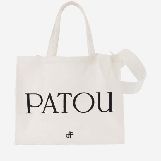  파투 토트백 라지 코튼 캔버스  화이트 - PATOU