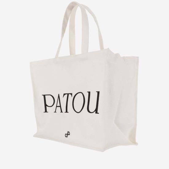 파투 토트백 라지 코튼 캔버스  화이트 - PATOU
