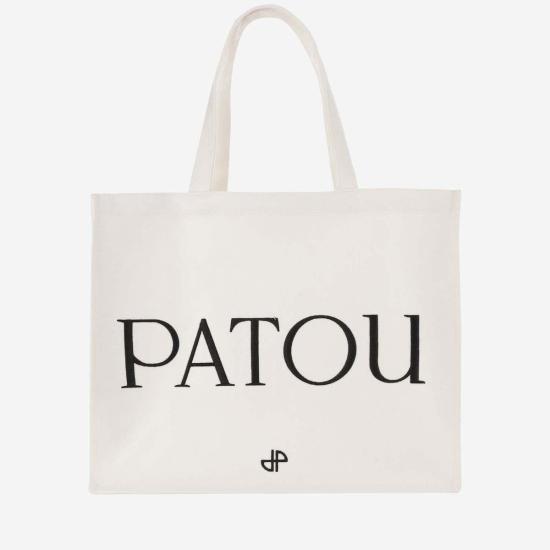  파투 토트백 라지 코튼 캔버스  화이트 - PATOU