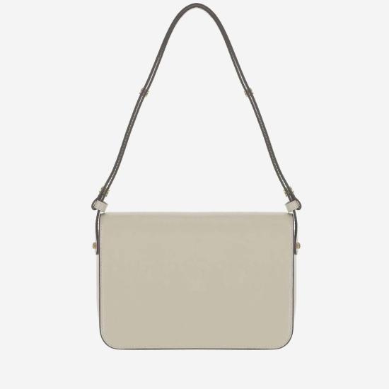  토리버치 가방 글로시 레더 숄더백 화이트 - TORY BURCH
