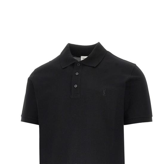 26FW 생로랑 폴로 티셔츠 A001BFY38EK Black - SAINT LAURENT
