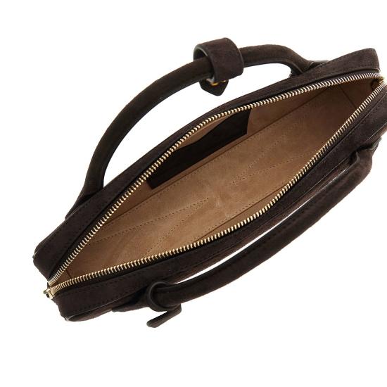 26FW 알라이아 르 테켈 스웨이드 고트스킨 클러치 AA1S06026CA328 Brown - ALAIA