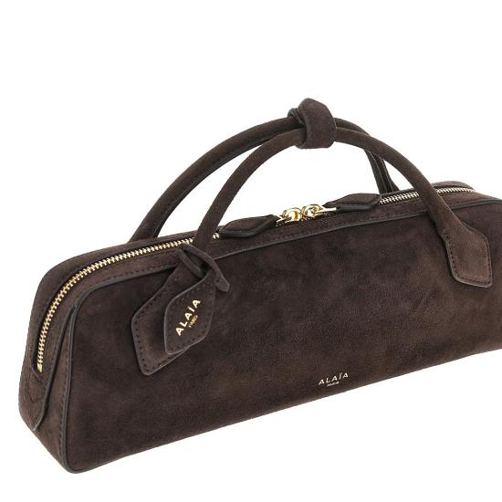 26FW 알라이아 르 테켈 스웨이드 고트스킨 클러치 AA1S06026CA328 Brown - ALAIA