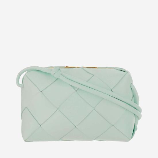  보테가베네타 가방 보테가 베네타 스몰 카세트 카메라 램스킨 숄더백 (틸 색상) - BOTTEGA VENETA