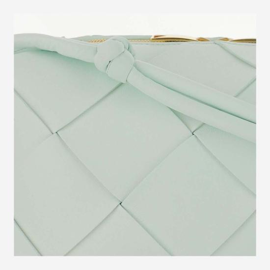  보테가베네타 가방 보테가 베네타 스몰 카세트 카메라 램스킨 숄더백 (틸 색상) - BOTTEGA VENETA