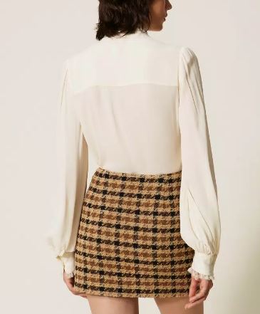 26FW 트윈셋 숏 스커트 262TT2351 S1295814021 Brown nut gold - TWINSET