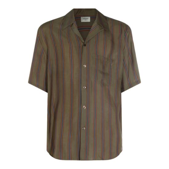 26SS 생로랑 반팔 셔츠 859775Y2N332849 Green