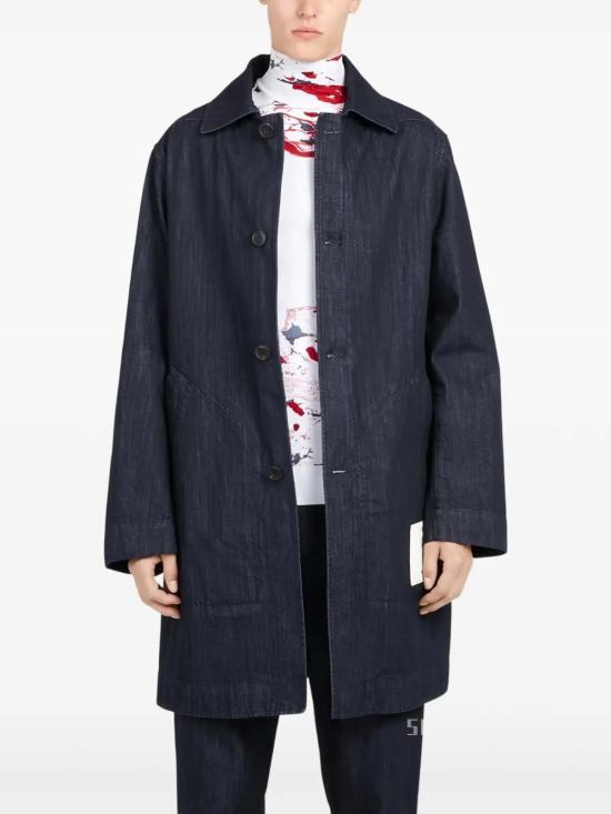 살바토레 페라가모 코트 페라가모 데님 버튼  블루 - SALVATORE FERRAGAMO
