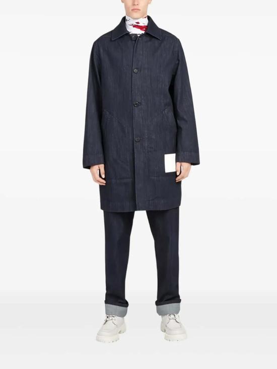  살바토레 페라가모 코트 페라가모 데님 버튼  블루 - SALVATORE FERRAGAMO