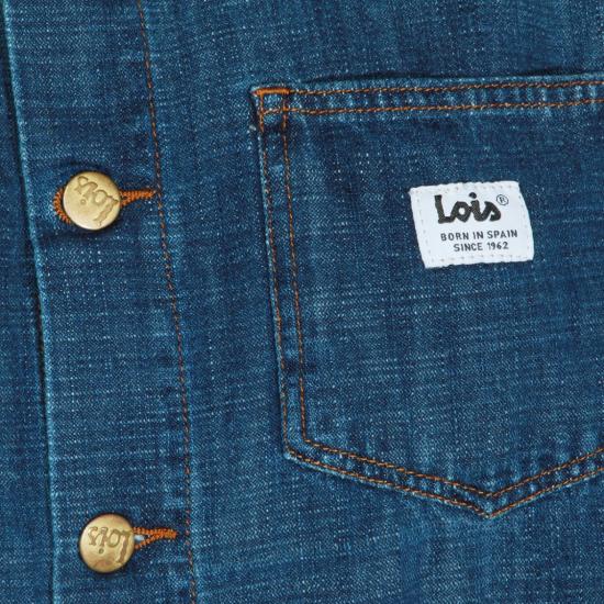 26SS 로이스 데님 35157917LINEN CROSS STONE Blue - LOIS