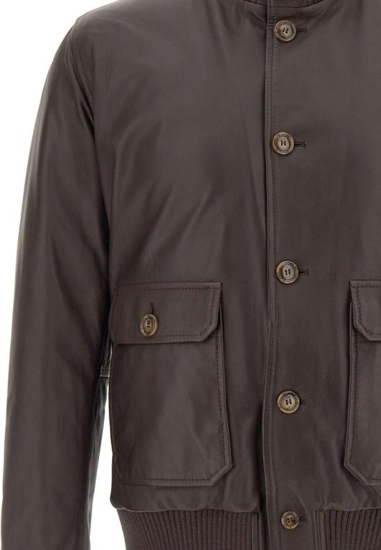 26FW 발바 가죽 자켓 VERMONT58200290029 BROWN - BARBA