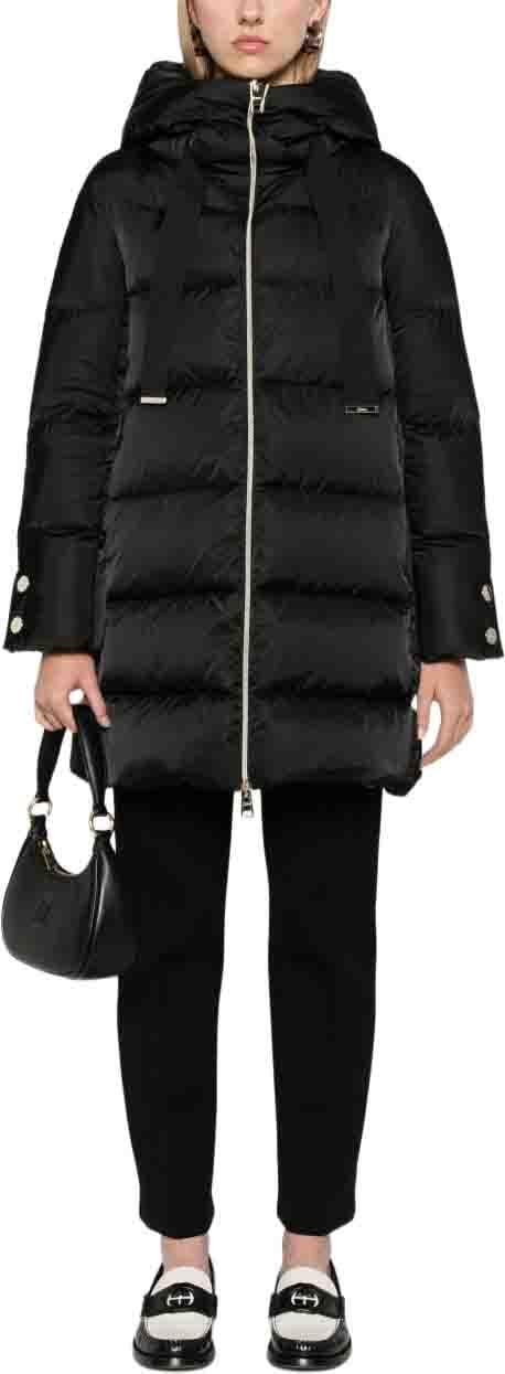 26FW 에르노 새틴 A-셰이프 재킷 PI1304D12170Z9300 BLACK - HERNO