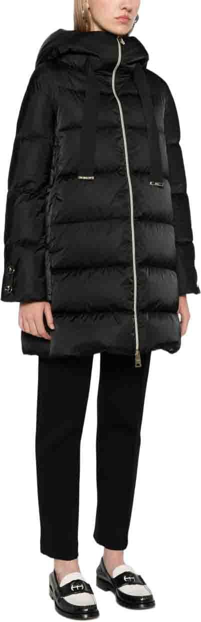 26FW 에르노 새틴 A-셰이프 재킷 PI1304D12170Z9300 BLACK - HERNO