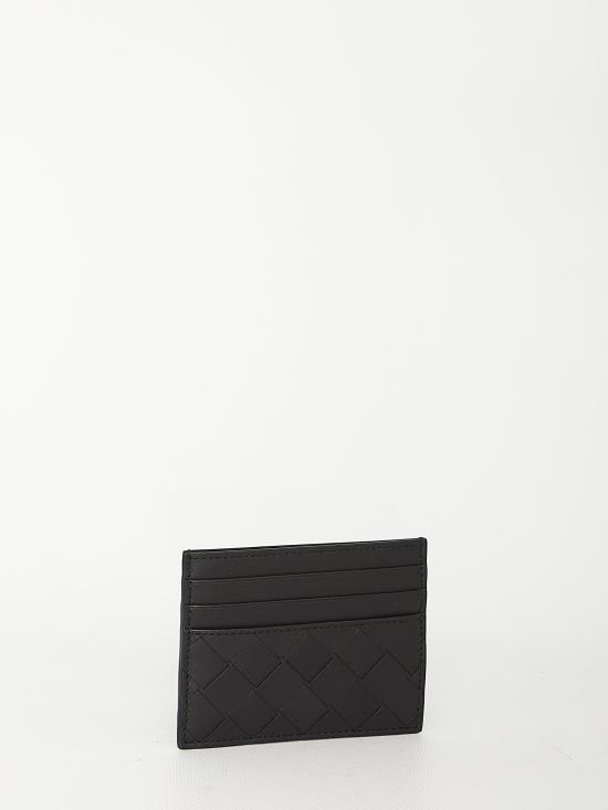 26FW 보테가베네타 인트레치아토 크레딧 카드 케이스 743209VCPQ38803 NERO - BOTTEGA VENETA