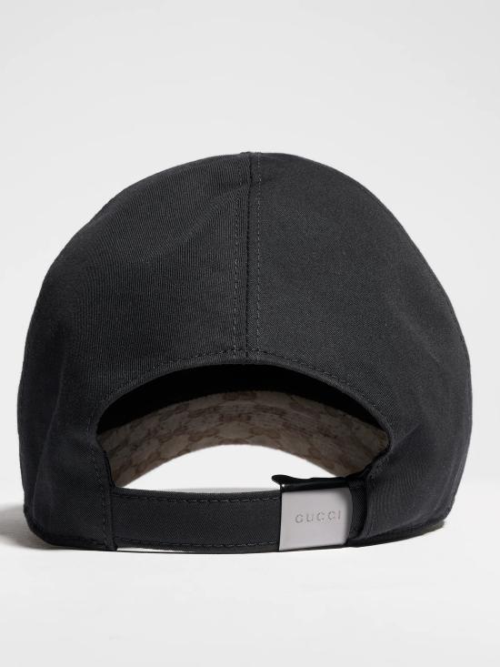 26FW 구찌 코튼 캔버스 야구 모자 코튼 캔버스 야구 모자 8756704HBJ91096 NERO - GUCCI