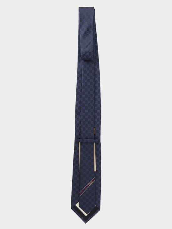 26FW 구찌 GG 패턴 실크 타이 4565204B0024168 BLU - GUCCI