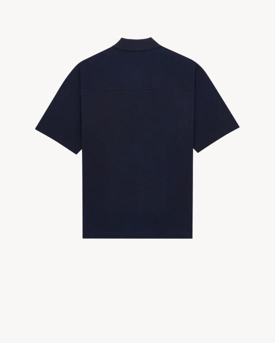 26FW 생로랑 반팔 티셔츠 862765Y38FL4035 BLU - SAINT LAURENT