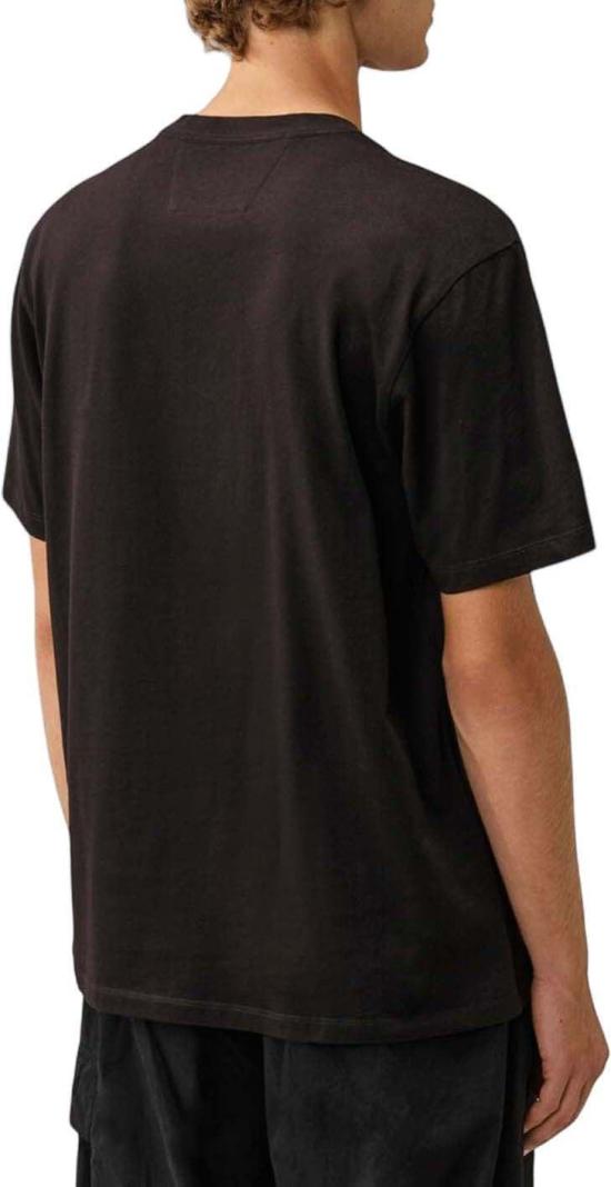 26FW 씨피 컴퍼니 탑 CPCOMPANY21CMTS134A005100W999301VERTICALLOGOTSHIRTSHORTSLEEVETSHIRTSBLACK - C.P. COMPANY