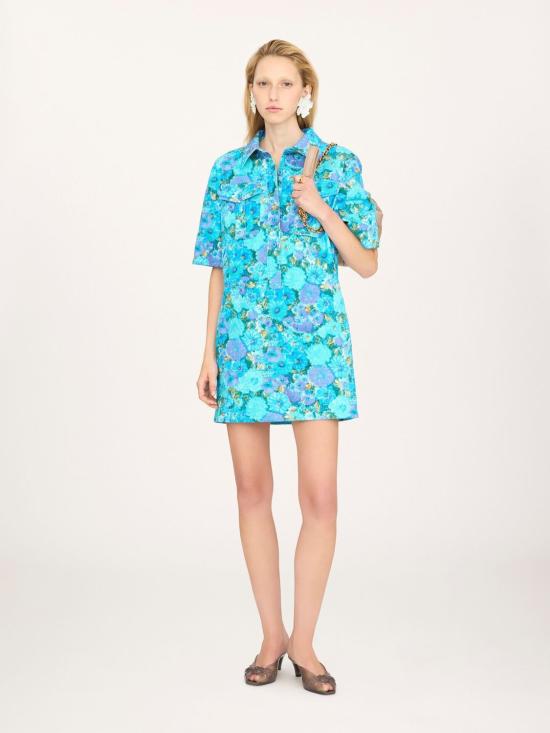26FW 끌로에 미디 원피스 CH26URO693074ZA BLU - CHLOE