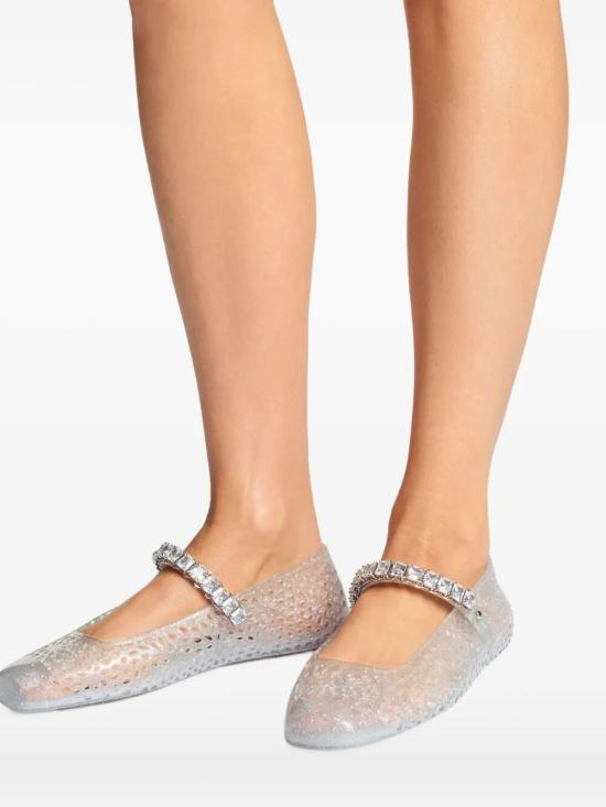 26FW 지미추 플랫 슈즈 THEJELLYNTXCLEARSILVER GRIGIO - JIMMY CHOO